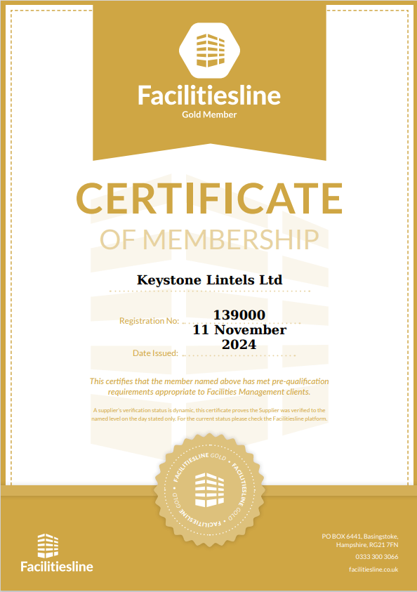 Facilitiesline Gold Certificate