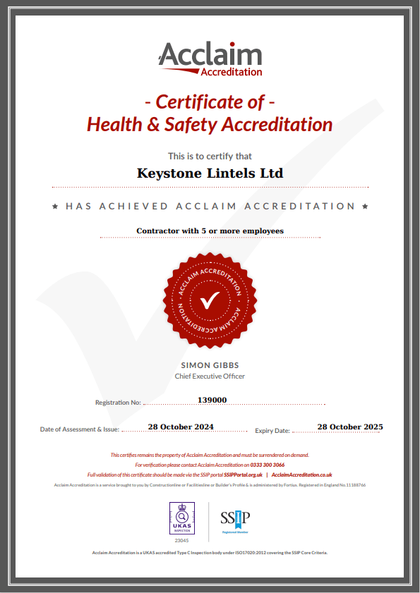 Health & Safety Accreditation Certificate