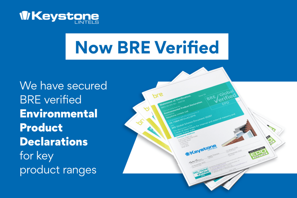 Keystone Lintels secures BRE verified Environmental Product Declarations for key product ranges