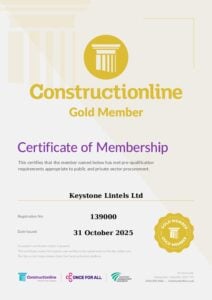 Construction Line Gold Certificate