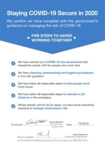 COVID-19 Secure Certificate