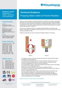 Technical Guidance – Propping Steel Lintels to Prevent Rotation