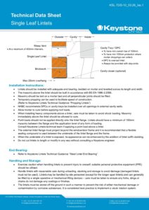 Single Leaf Lintels