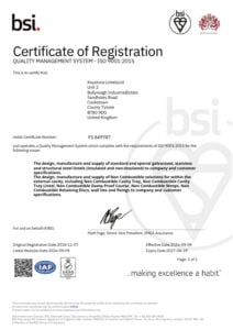 BSI Quality Management System Certificate